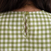 Gingham Dress - Matcha *Clearance Sale*