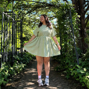 Gingham Dress - Matcha *Clearance Sale*