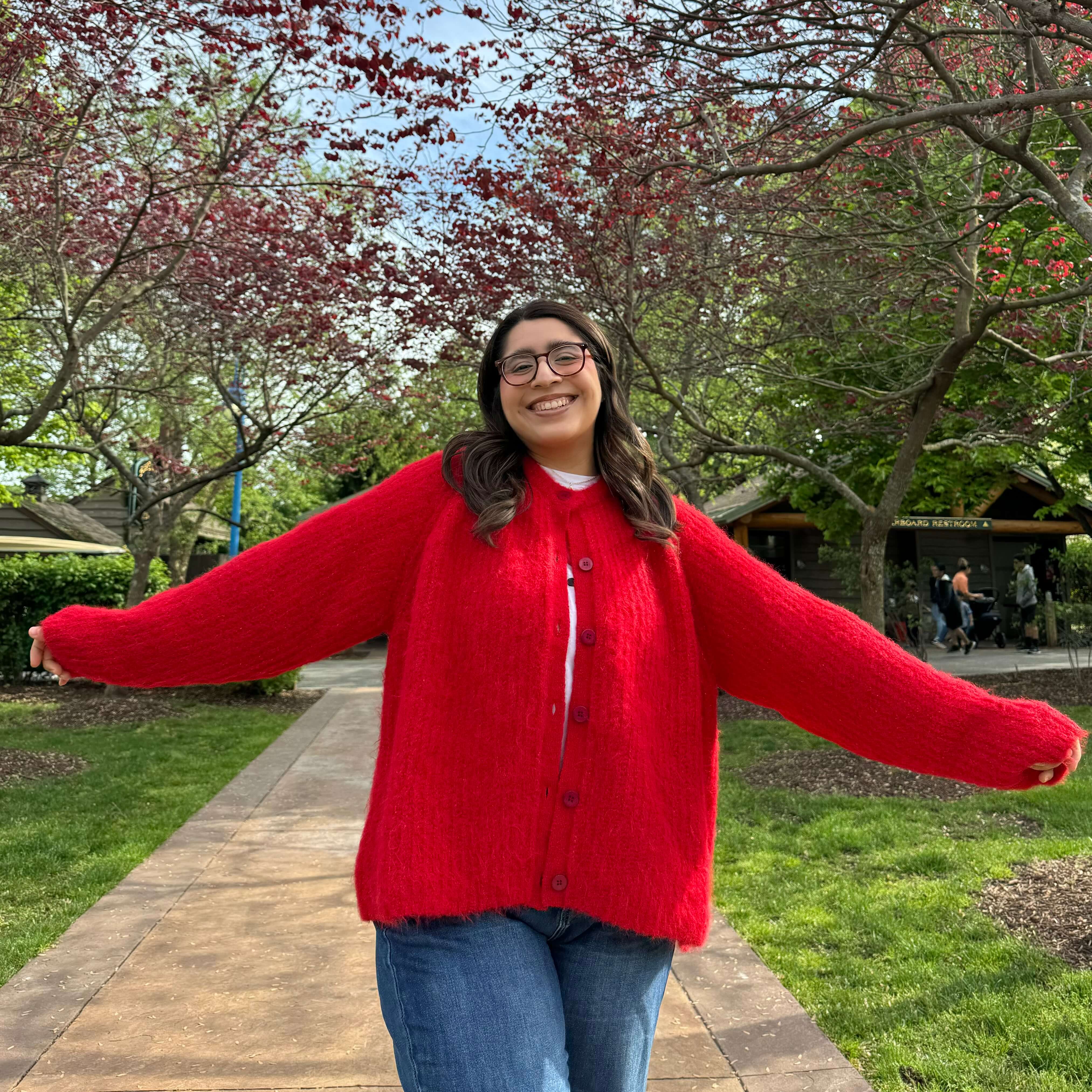Perfect Day Cardigan - Red