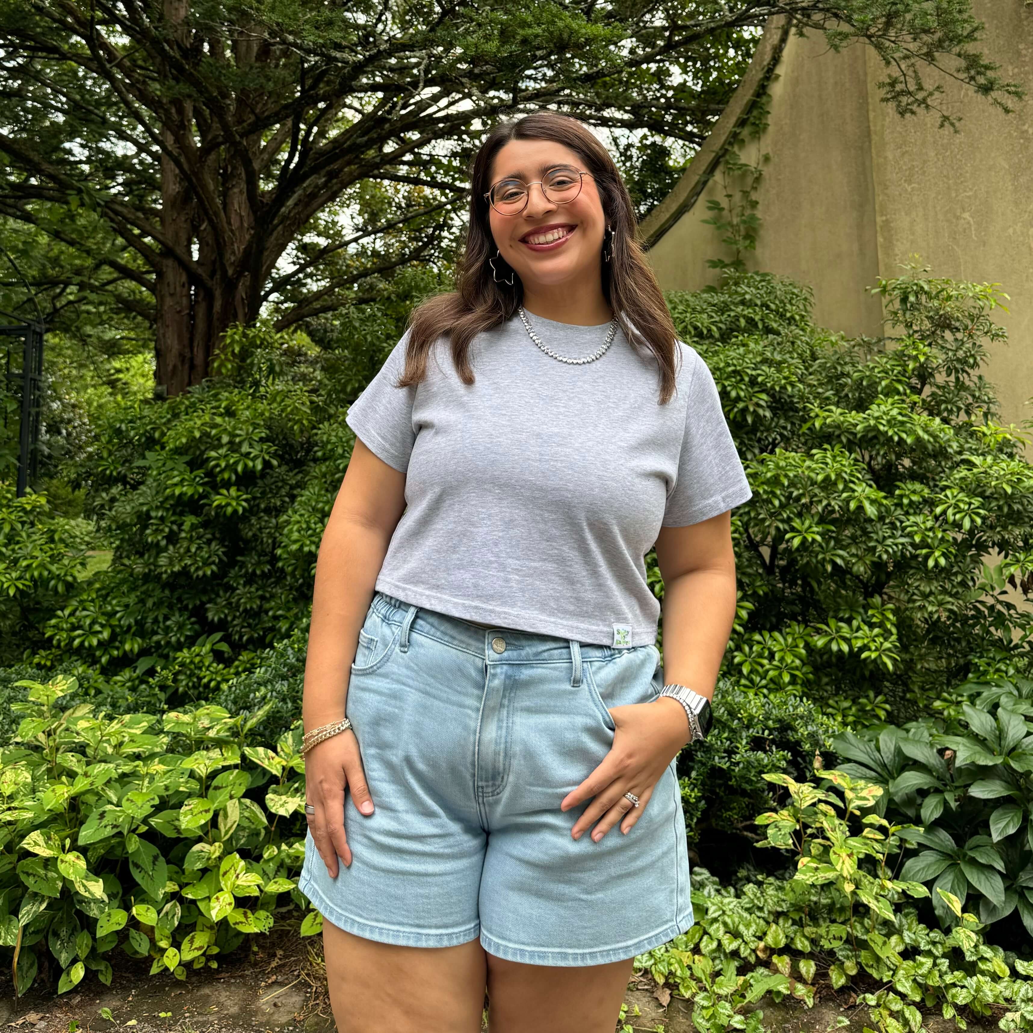 Cropped Tee - Gray