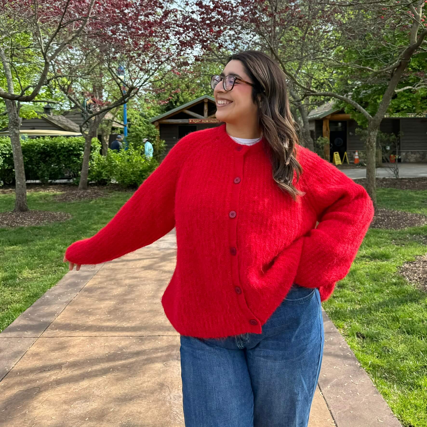 Perfect Day Cardigan - Red