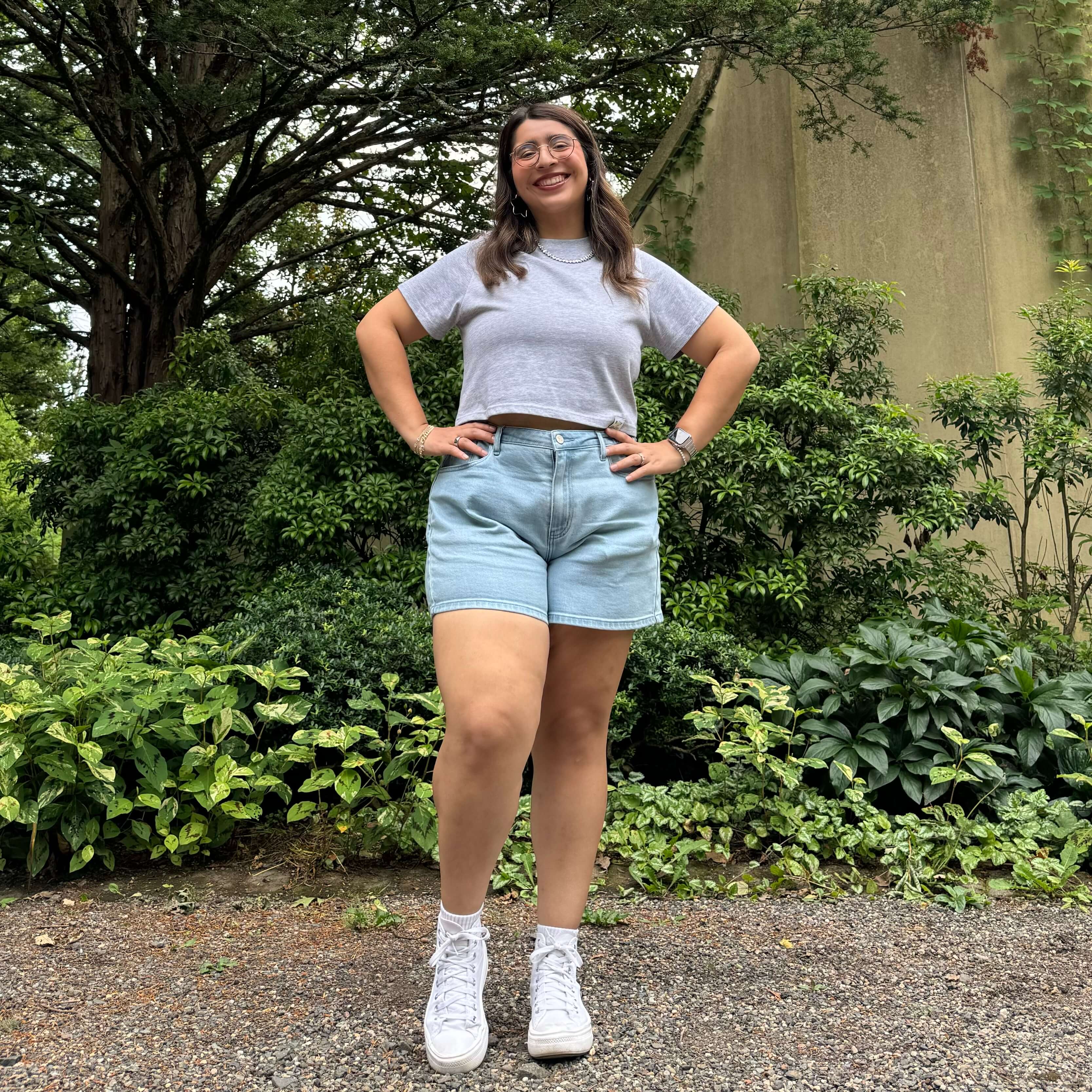 Cropped Tee - Gray