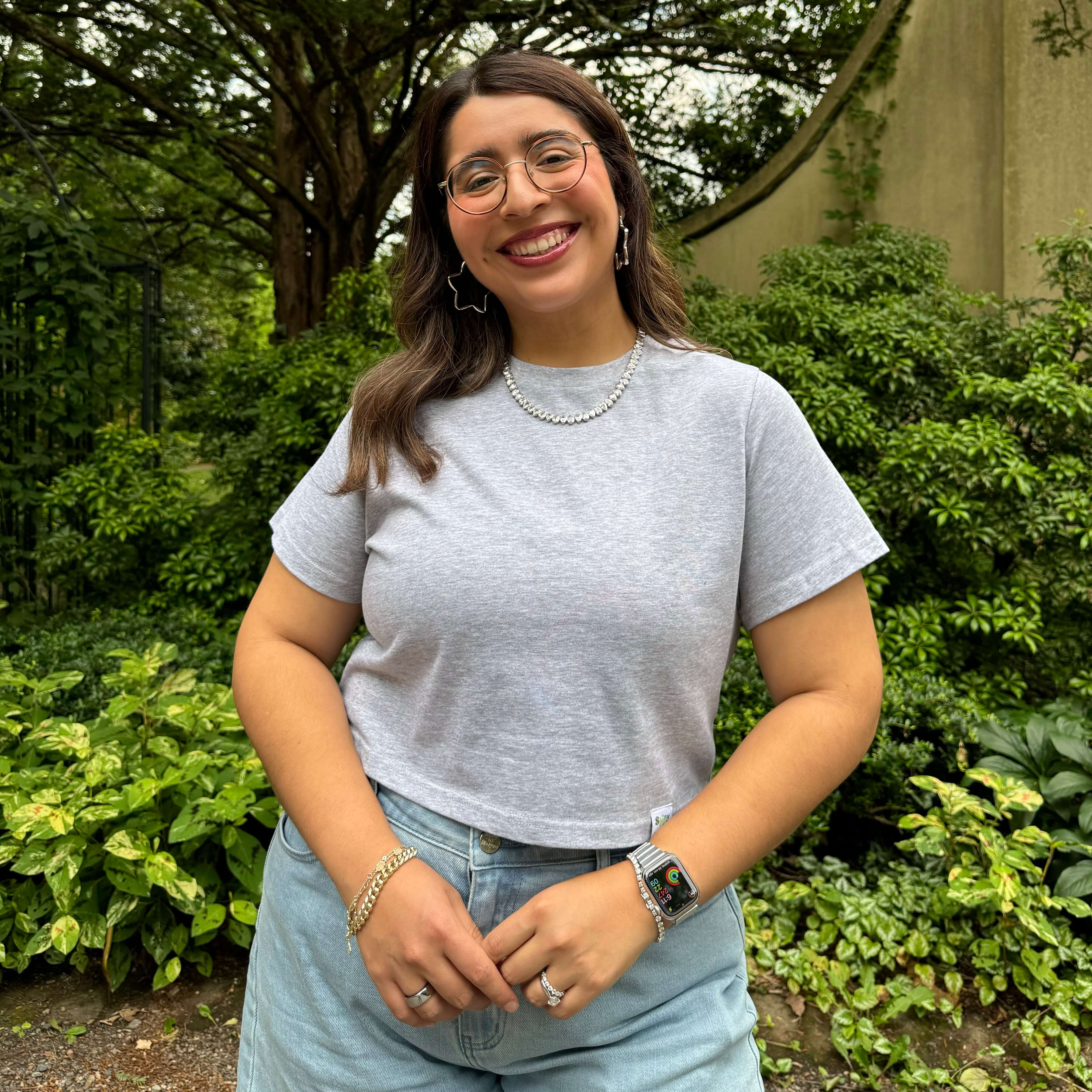 Cropped Tee - Gray