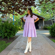 Tiered Shirt Dress - Lavender *Clearance Sale*