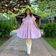 Tiered Shirt Dress - Lavender *Clearance Sale*