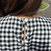 Gingham Dress - Black