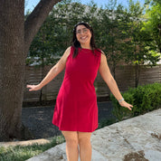 Boatneck Mini Dress - Rose