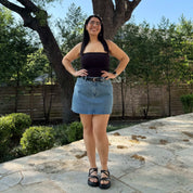 Heritage Denim Mini Skirt - Light Wash
