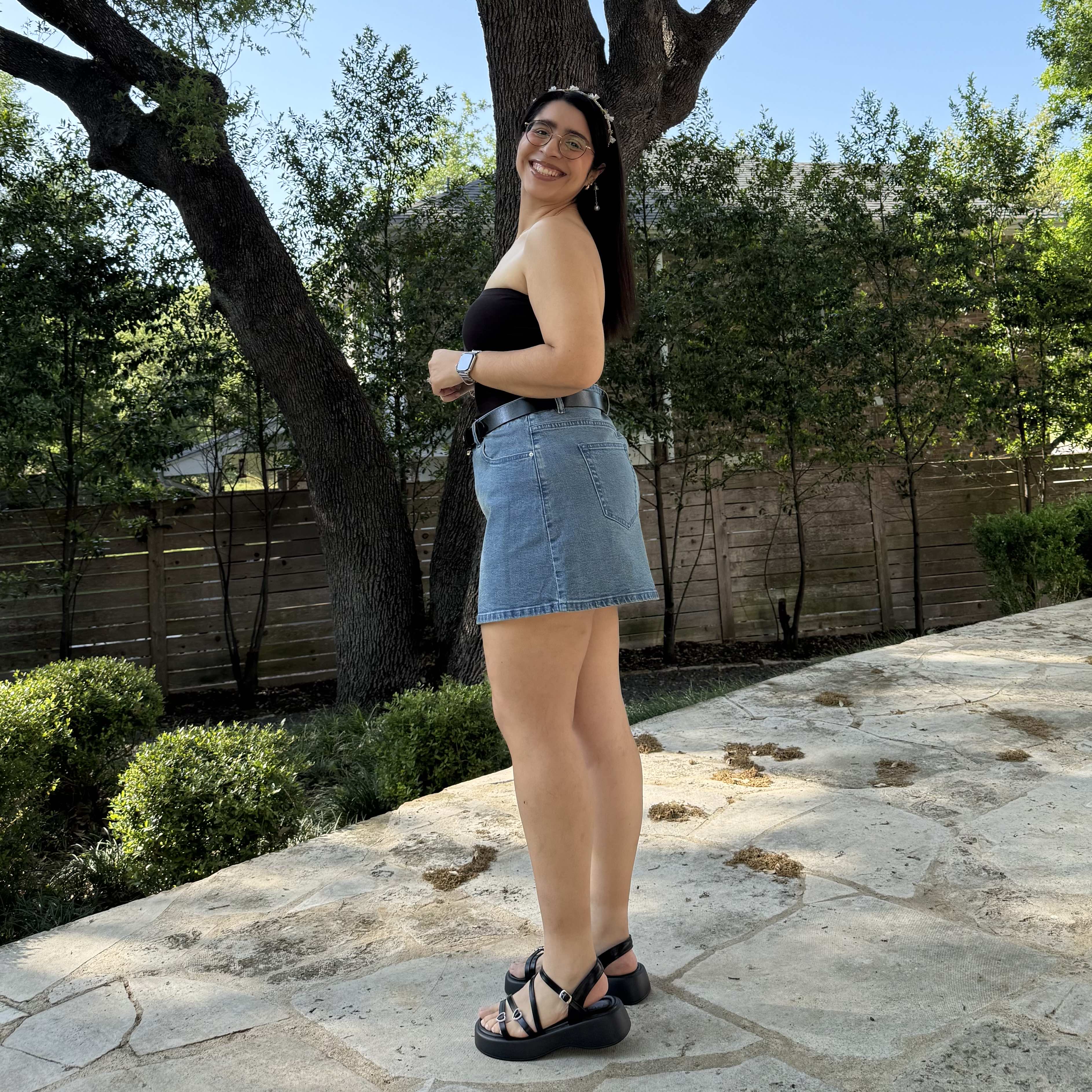 Heritage Denim Mini Skirt - Light Wash