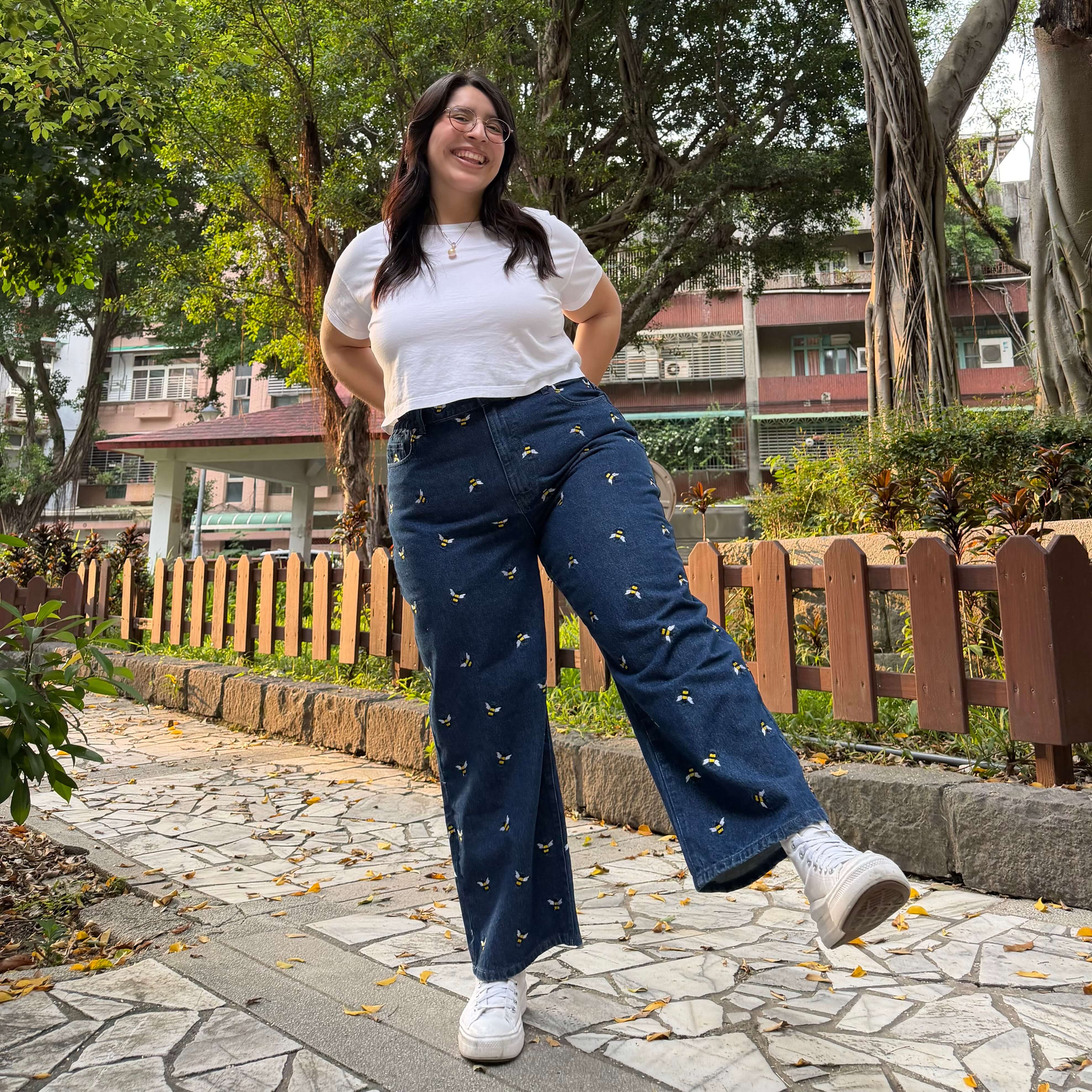 Original Jeans - Medium Wash with Bees