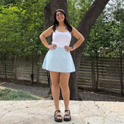 Christina Mini Skirt - Sky