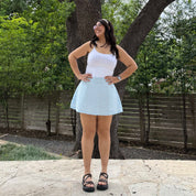 Christina Mini Skirt - Sky