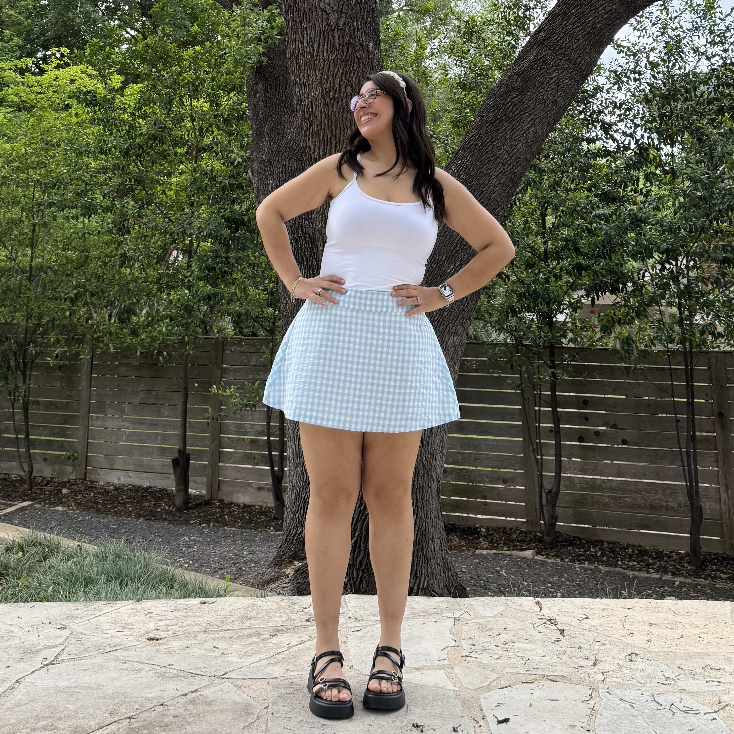 Christina Mini Skirt - Sky