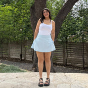 Christina Mini Skirt - Sky