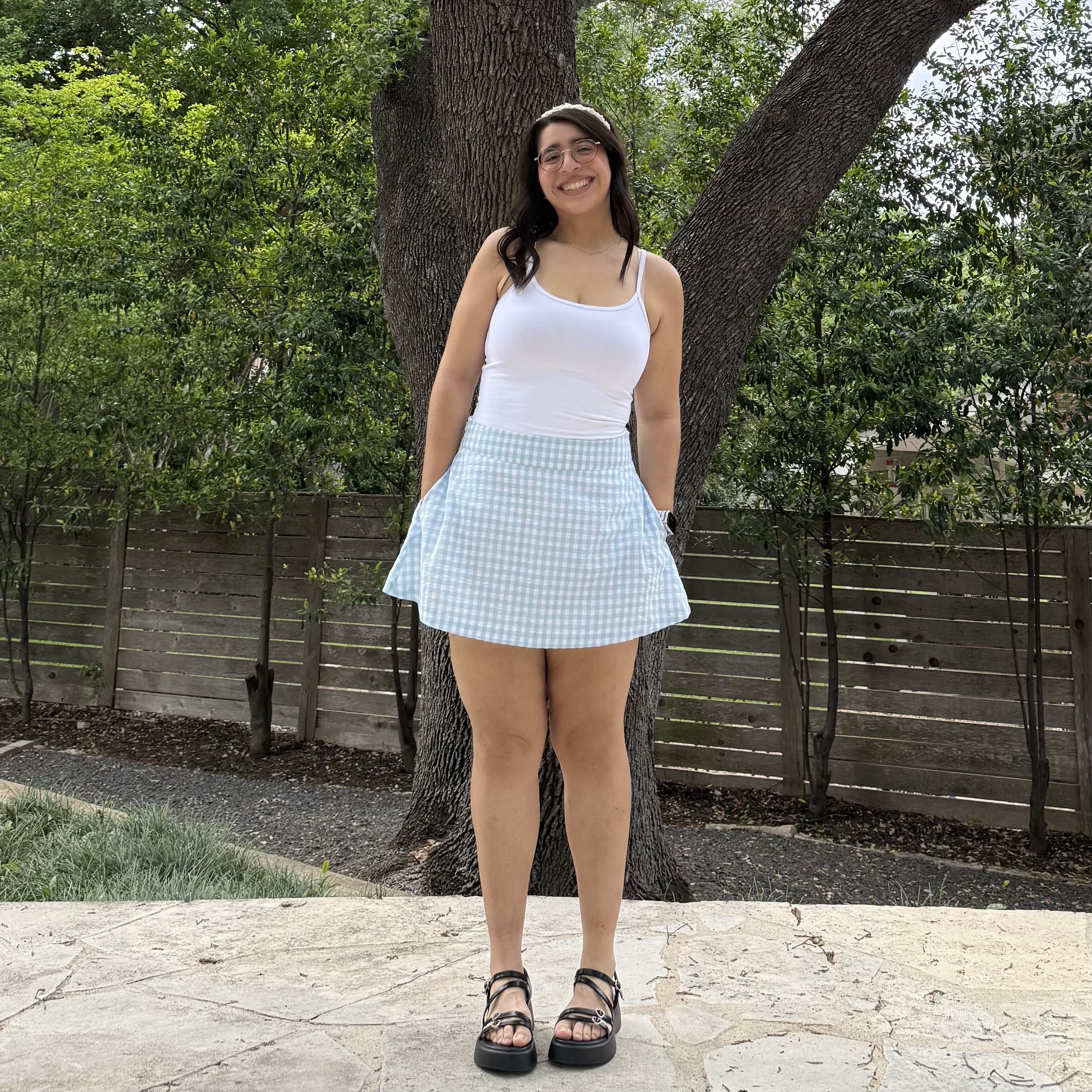 Christina Mini Skirt - Sky