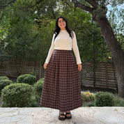Harvest Moon Skirt - Cranberry Plaid *Clearance Sale*