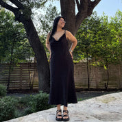 Luna Slip Dress - Black *Clearance Sale*