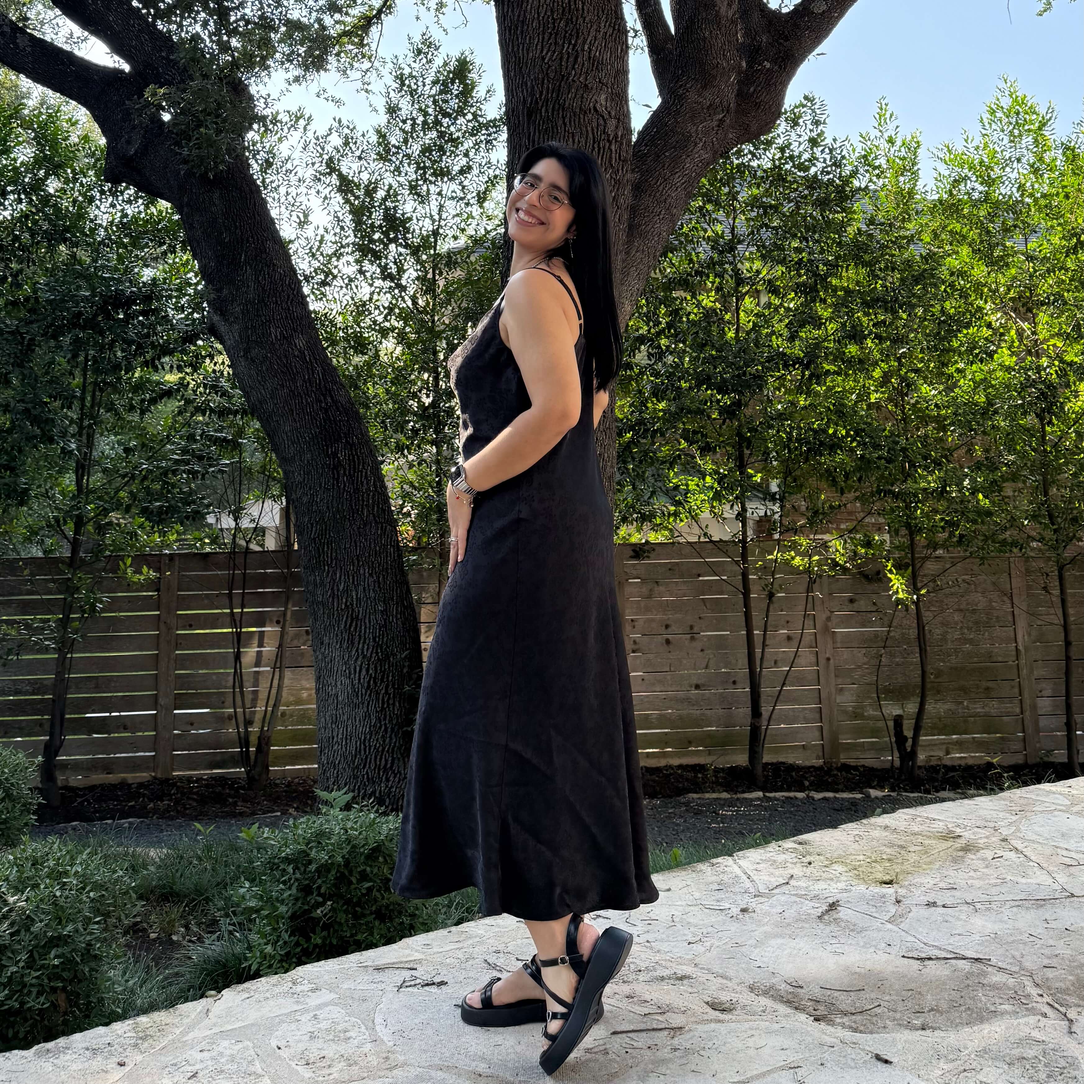 Luna Slip Dress - Black *Clearance Sale*