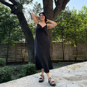 Luna Slip Dress - Black *Clearance Sale*