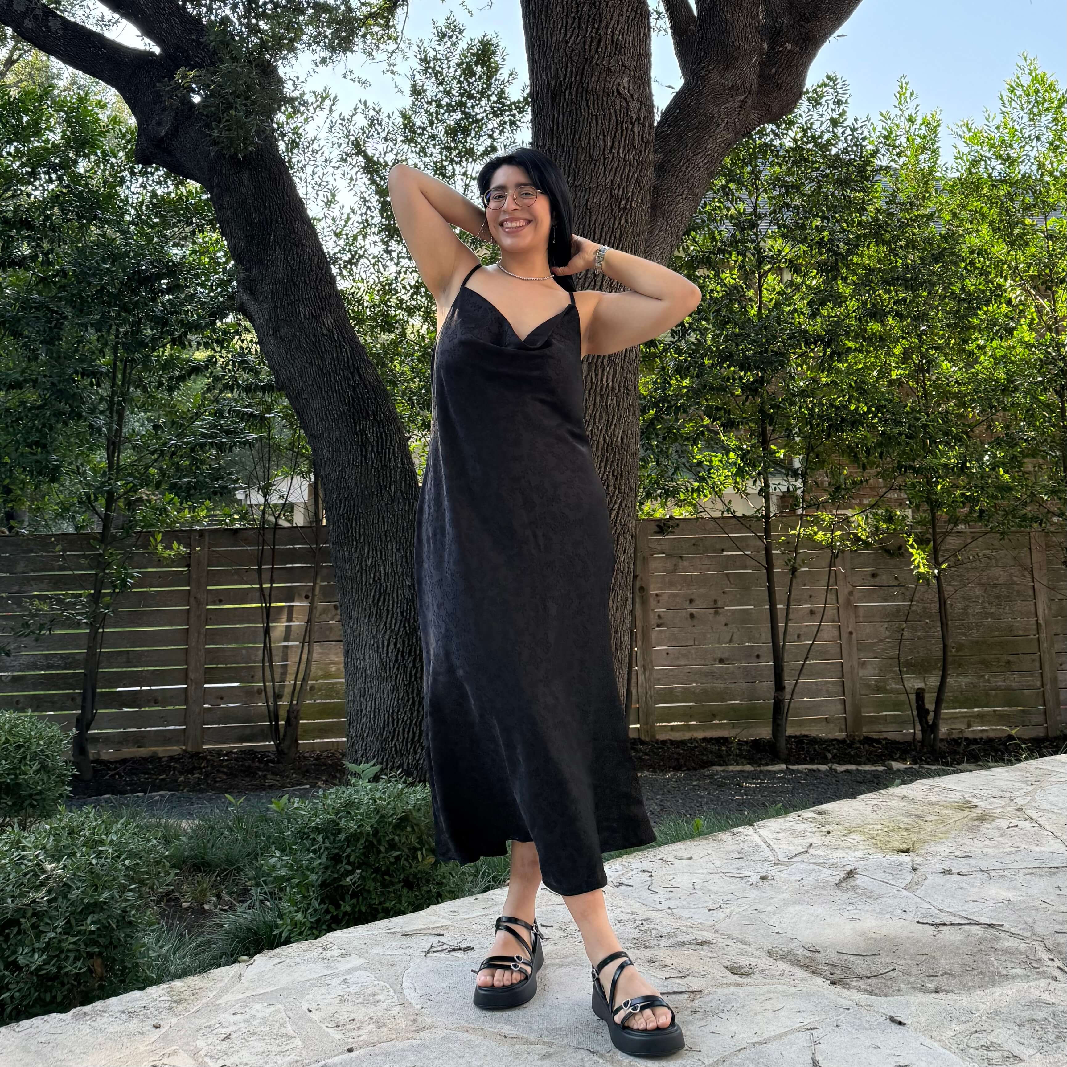 Luna Slip Dress - Black *Clearance Sale*