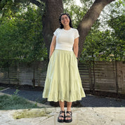 Spring Flowy Skirt - Matcha