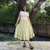 Spring Flowy Skirt - Matcha