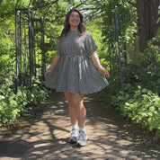 Gingham Dress - Black